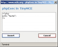 Fenetre popup du plugin